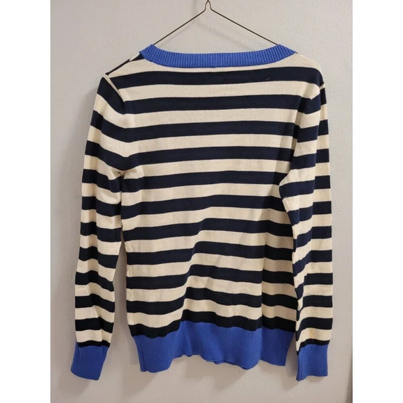 Nautica Womens Lightweight Pullover Blue Off White Sweater - Size Small. EUC - Picture 4 of 9